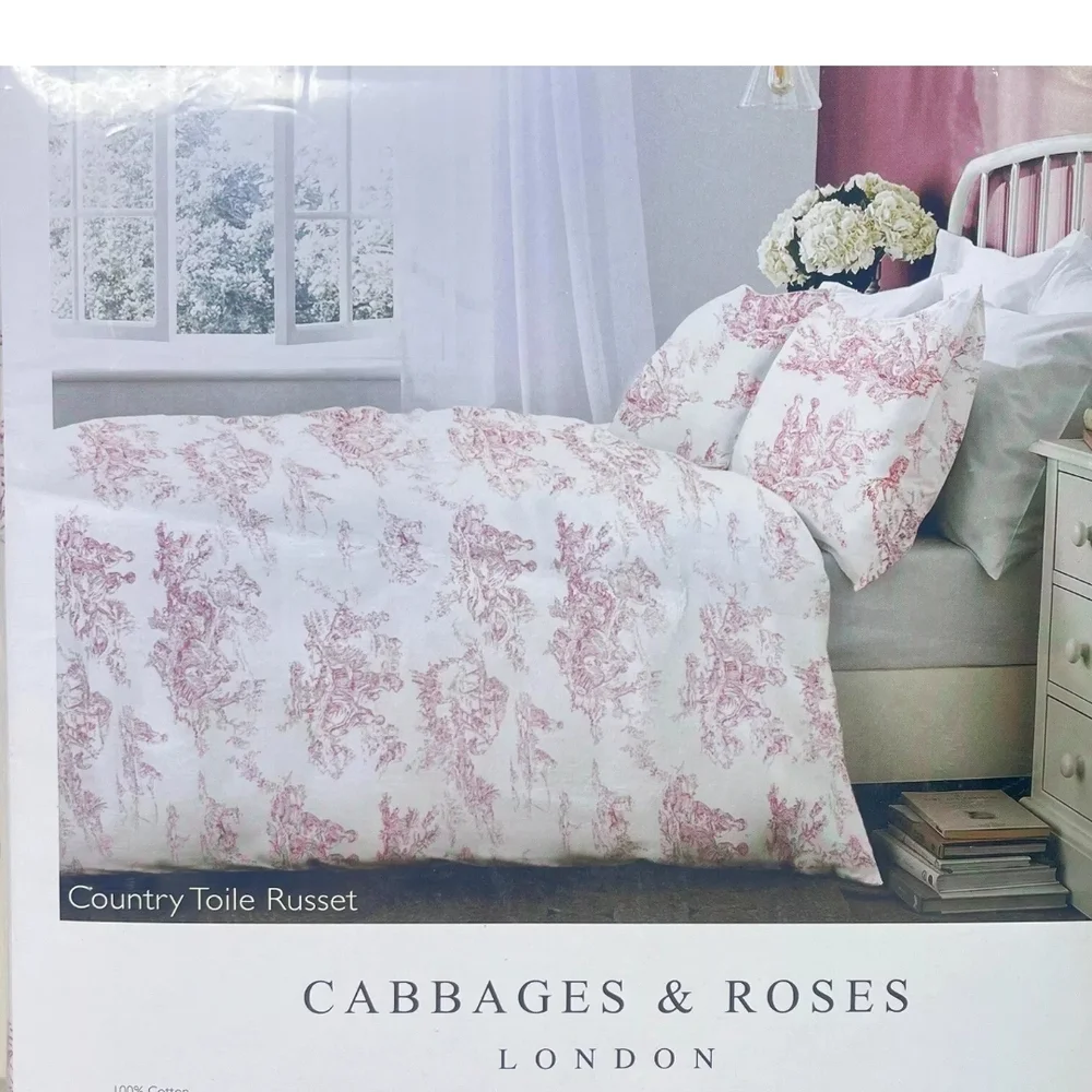 Cabbages & Roses Full/Queen Country Toile Russet Comforter